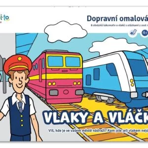 Vlaky a vláčky - Dopravní omalovánky A5