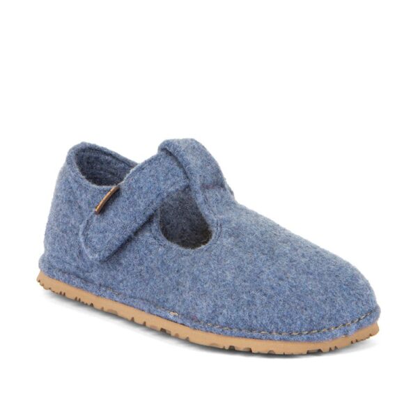 Chlapecké barefoot bačkory FLEXY WOOLY Denim; Froddo; G1700378-1; modrá - 30