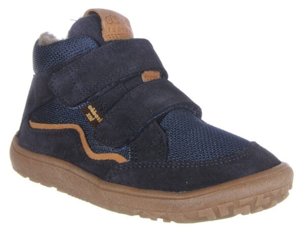 Chlapecké zimní barefoot boty TEX WOOL Dark Blue