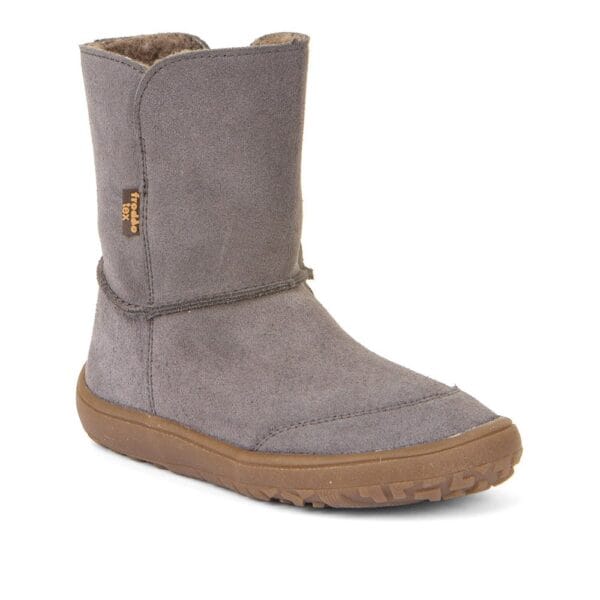 Dětské zimní barefoot boty TEX SUEDE  Gray