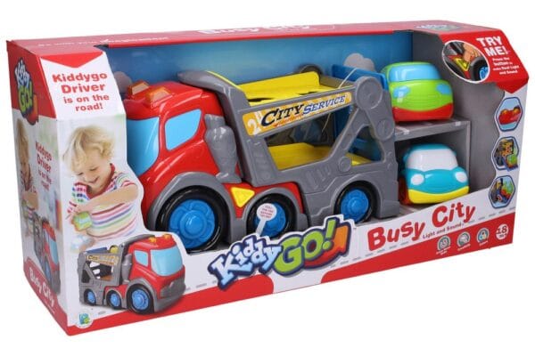 Kiddy Auto odtahovka s efekty 31 cm 2 auta 9 cm